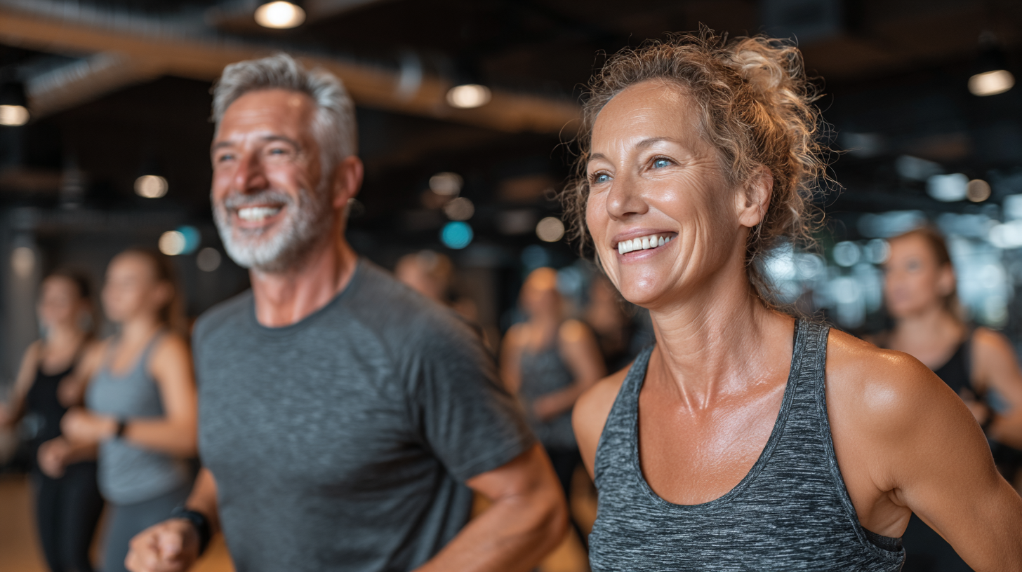 Активні старші люди на природі